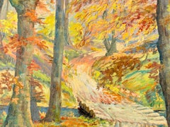 19th Century, "August Autumn Landscape" Oil on Canvas - Signed