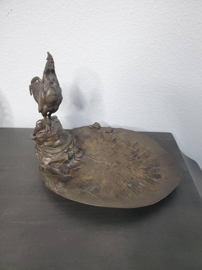 Signierte Tazza-Skulptur aus Bronze von Auguste Nicolas Cain aus dem 19. Jahrhundert  (Rustikal) im Angebot