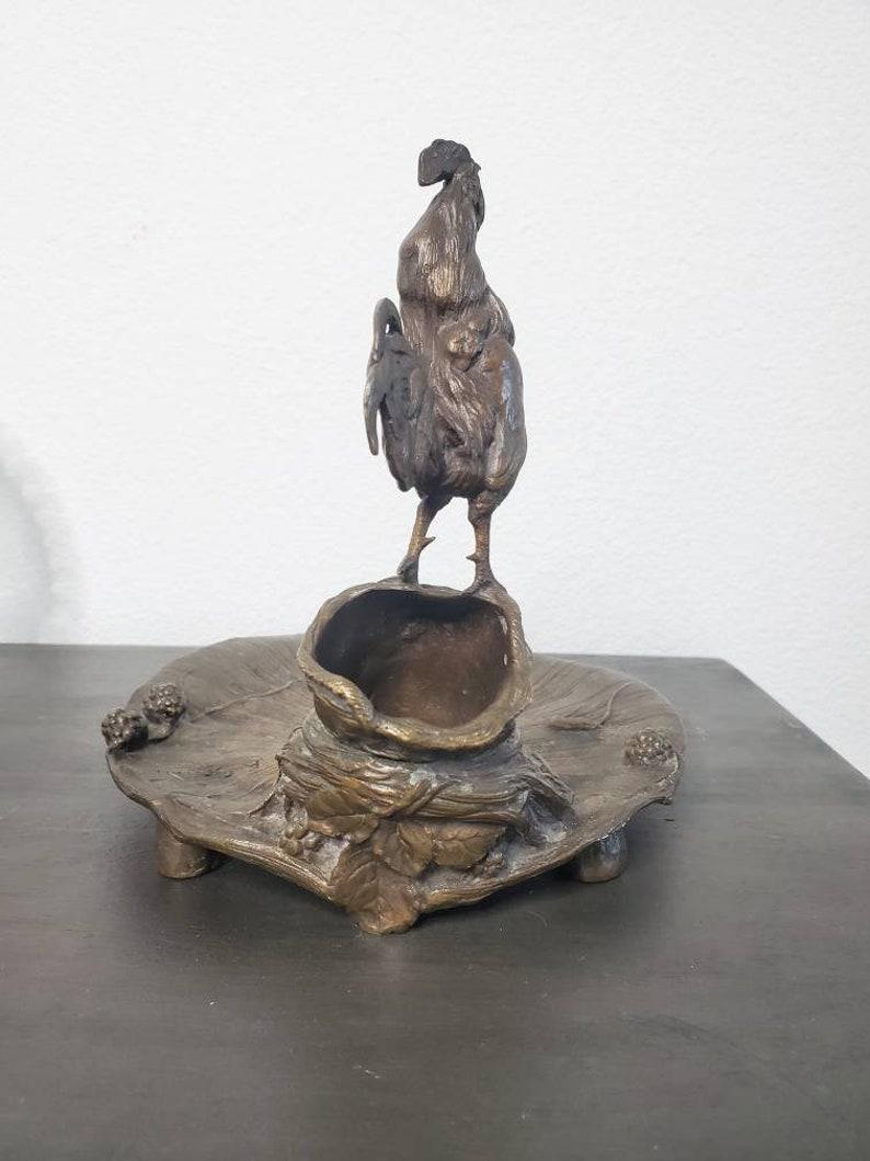 French 19th Century Auguste Nicolas Cain Signed Bronze Tazza Sculpture  For Sale