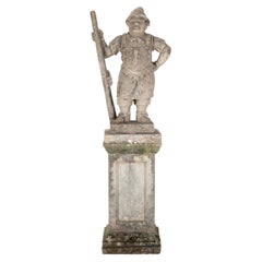 19th Century Austin and Seeley Composition Stone Figure of Sir Jeffrey Hudson