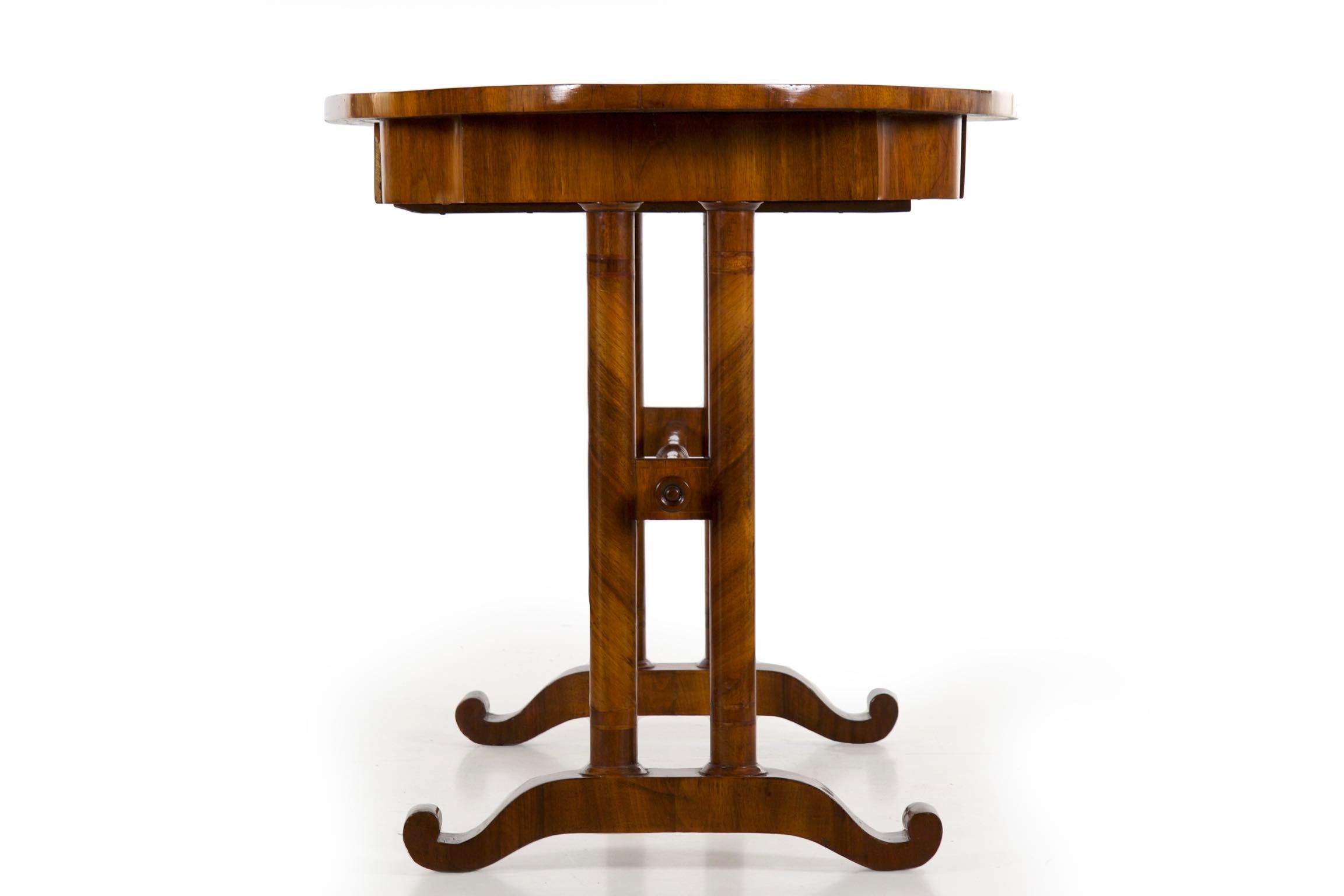 19th Century Austrian Biedermeier Antique Writing Table Desk, circa 1825-1845 4