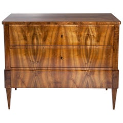 19th Century Austrian Biedermeier Exotic Veneer Commode