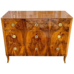 19th Century Austrian Biedermeier Exotic Veneer Commode