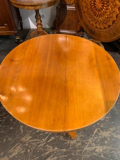 19th Century Austrian Biedermeier Maple Wood Side Table