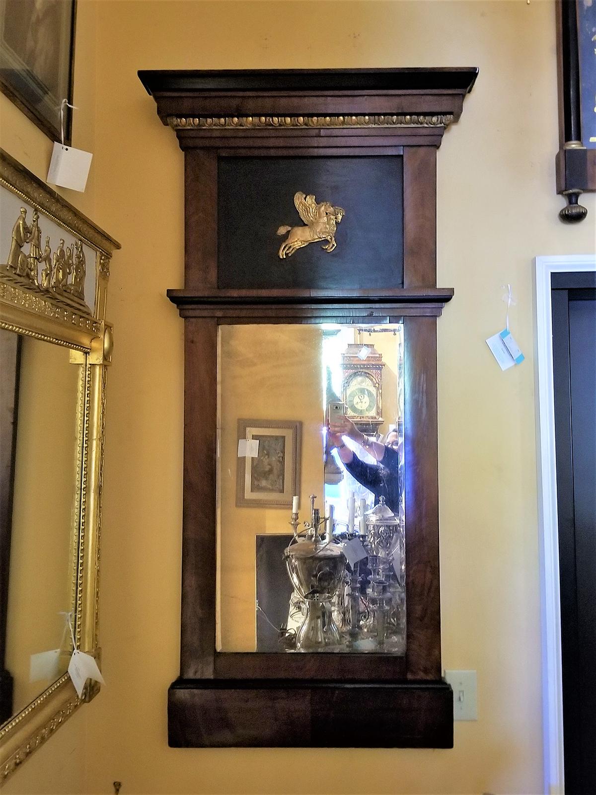 19th century Austrian Biedermeier mirror.