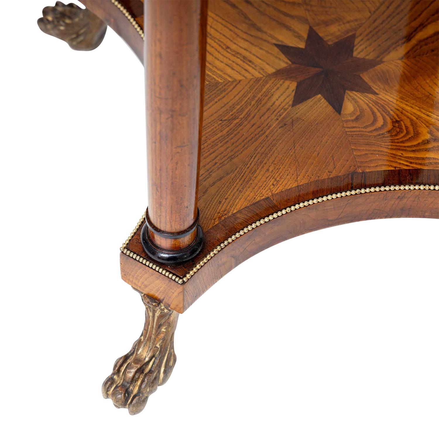 19th Century Austrian Biedermeier Octagonal Ashwood Occasional Side Table For Sale 5