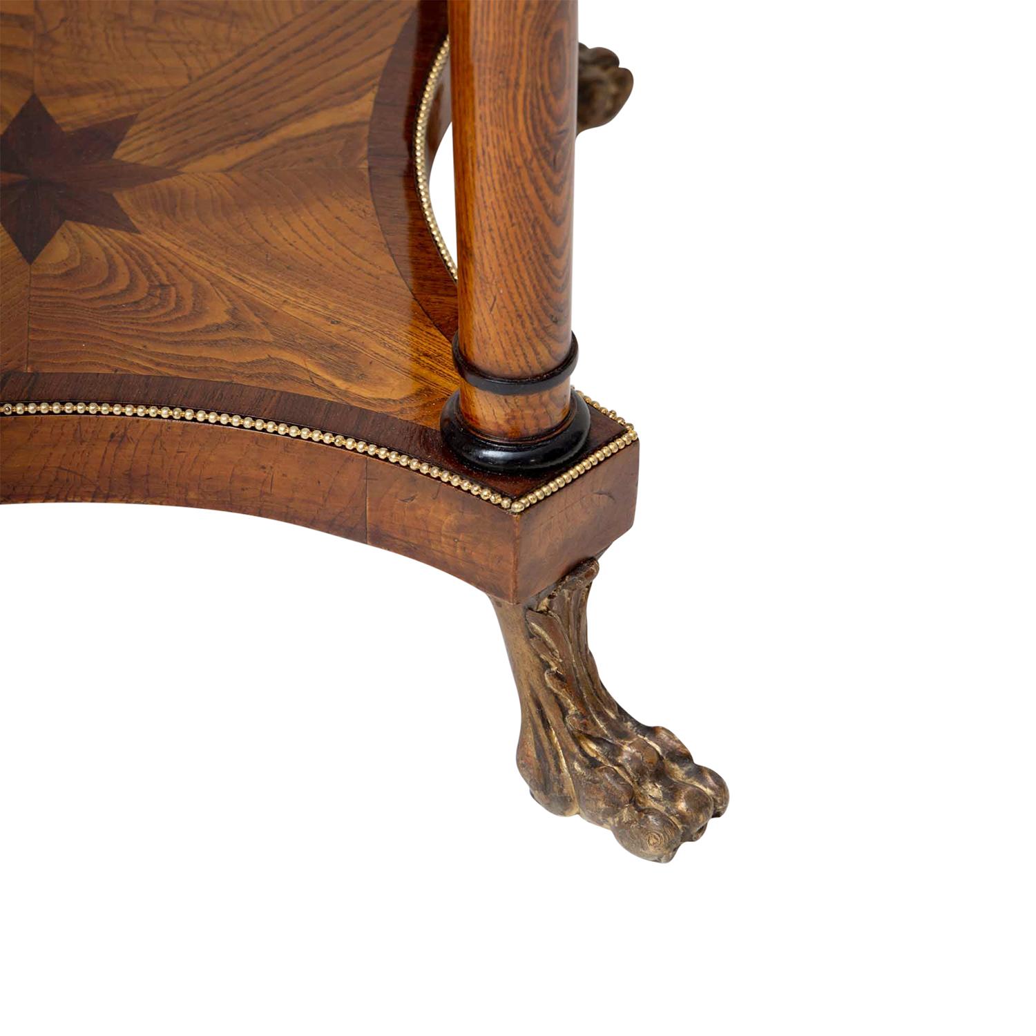 19th Century Austrian Biedermeier Octagonal Ashwood Occasional Side Table For Sale 6