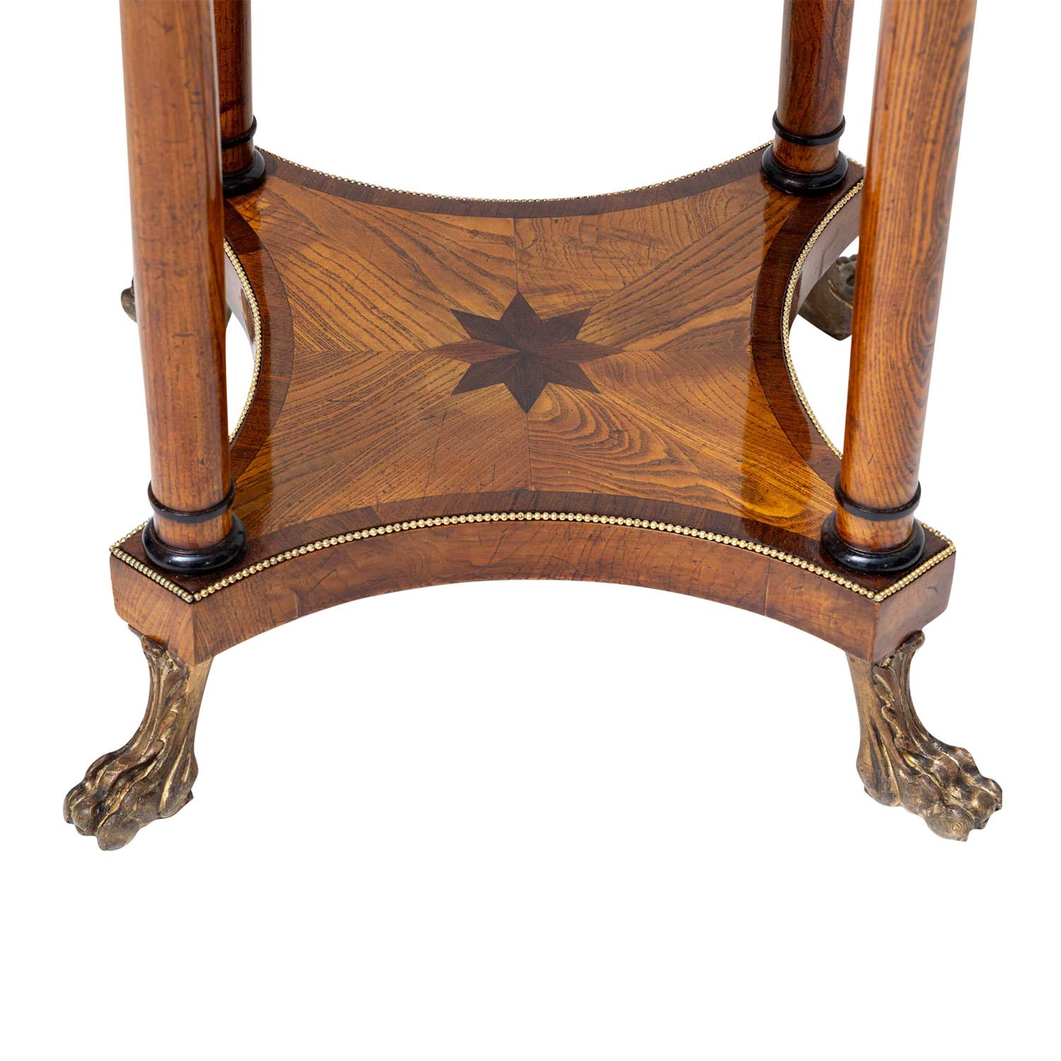19th Century Austrian Biedermeier Octagonal Ashwood Occasional Side Table For Sale 3