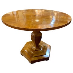 19th Century Austrian Biedermeier Style Walnut Center Table