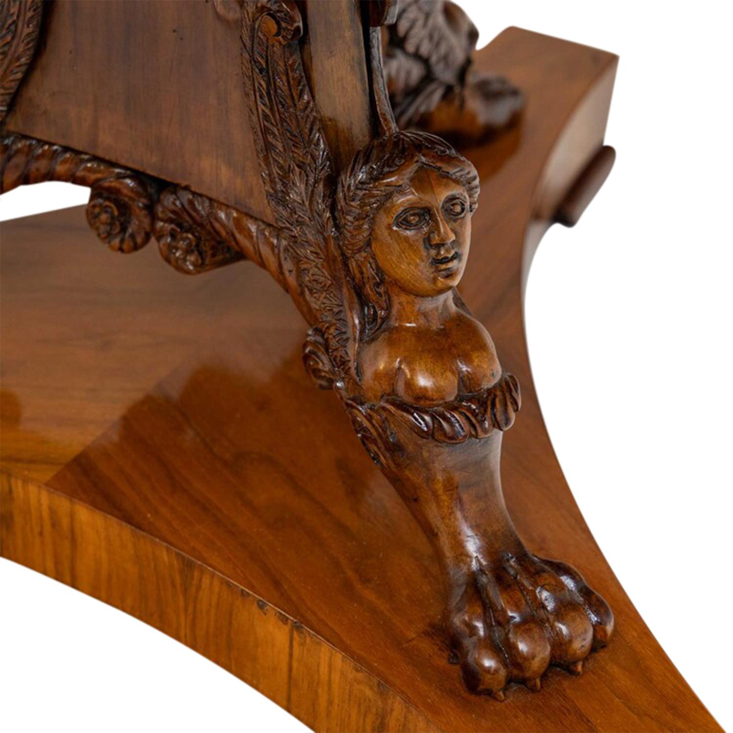 Table de salon Biedermeier autrichienne du 19ème siècle, table centrale ronde ancienne en vente 4