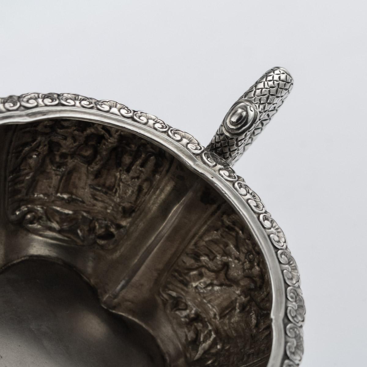 19th Century Austrian Chinoiserie Solid Silver Tea Set, Klinkosch, c.1880 13