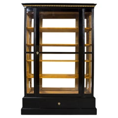 19th Century Austrian Display Cabinet, Made Out of Ebonized Pearwood