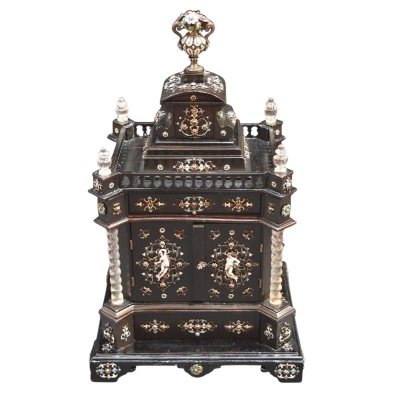 19th Century Austrian Ebony Jewelry Box by Hermann Ratzersdorfer