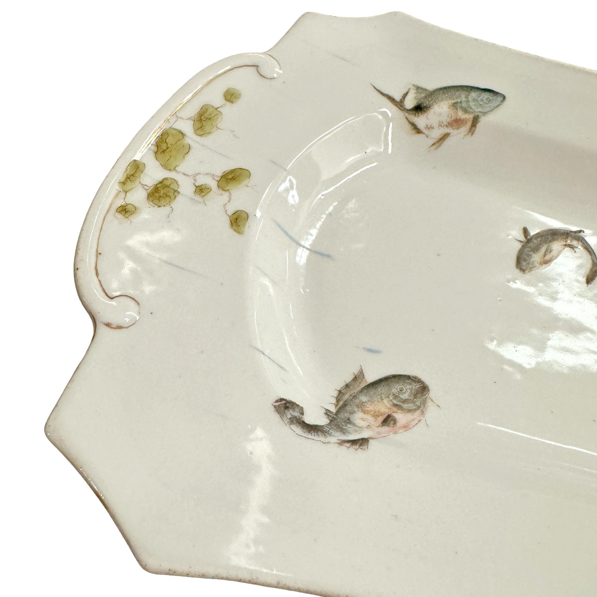 Porcelain 19th Century Austrian Fish Platter For Sale