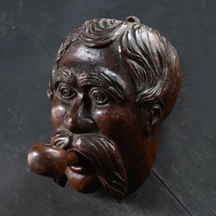 19th Century Austrian hand carved folk art wall candle holder