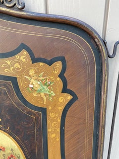 19th Century Austrian Hand Painted Iron Pair of Bed Frames, 1890s
