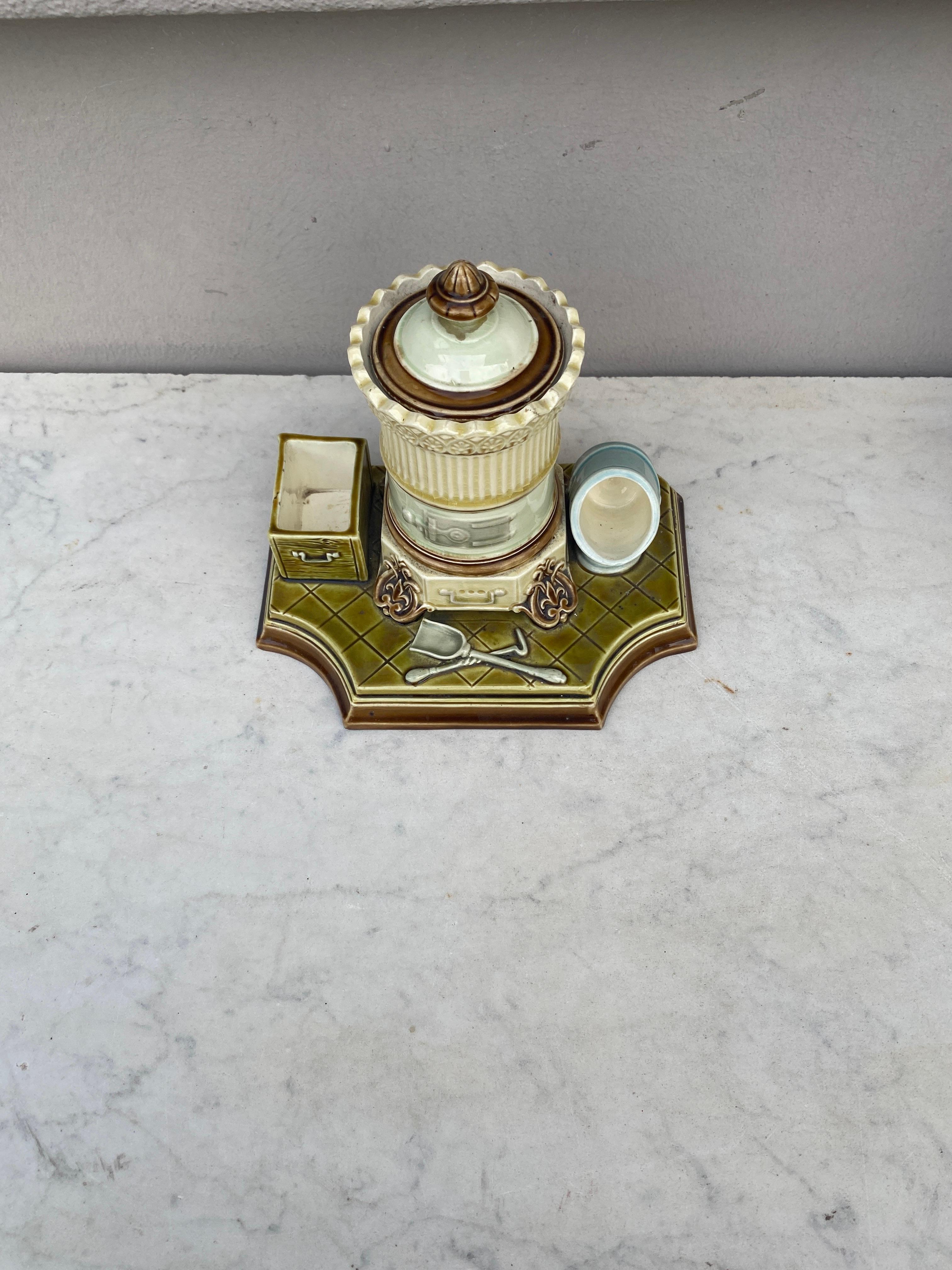 Rustico Set di affumicatori in maiolica austriaca del XIX secolo in vendita