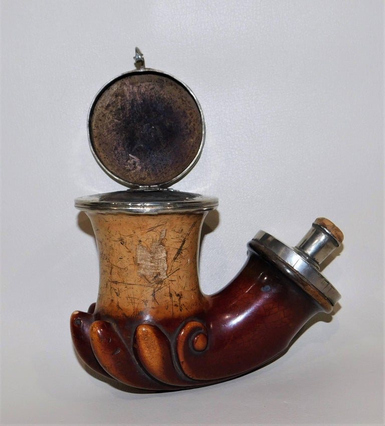 Burmese Wood, Bone and Brass Tobacco Pipe, Late 19th Century For Sale at  1stDibs