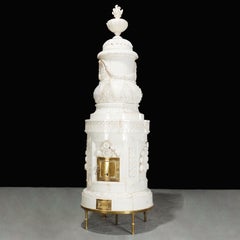19th Century Austrian Neoclassical Glazed Terracotta Stove
