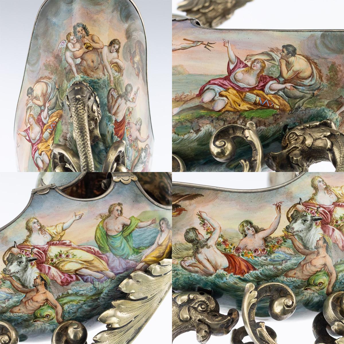 Gallo austriaco del siglo XIX, plata dorada y esmalte, Ludwig Politzer, hacia 1890 2