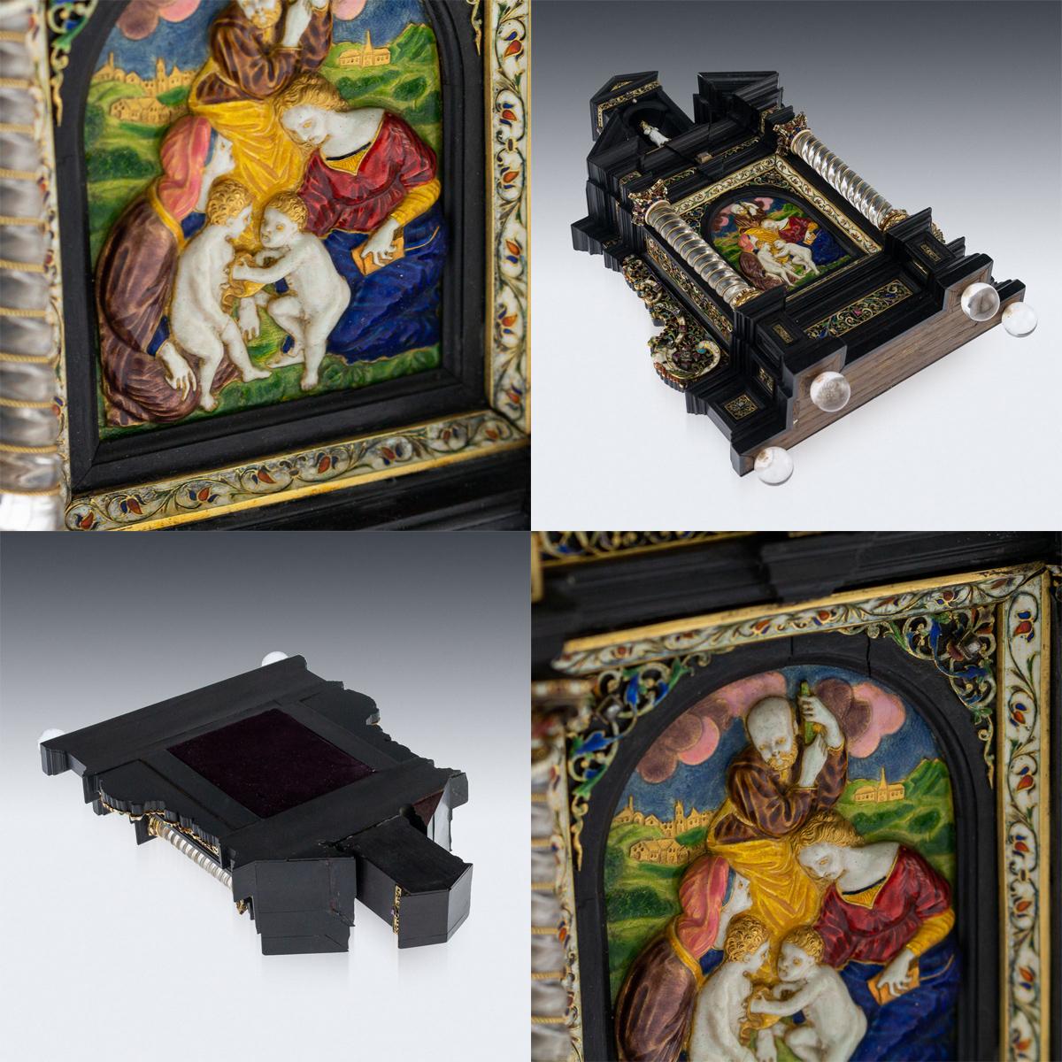 Austrian Silver-Gilt and Enamel Reliquary, Reinhold Vasters, circa 1870 2