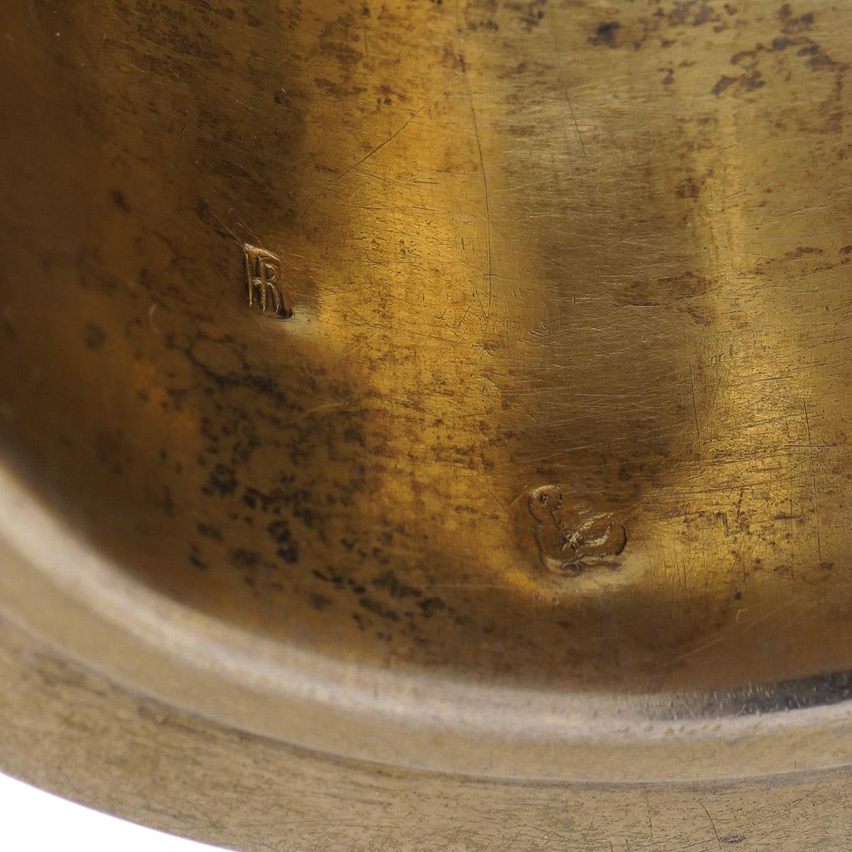 19. Jahrhundert Österreichisches Trinkhorn aus Silber, vergoldet, Emaille und Bergkristall, um 1880 im Angebot 12