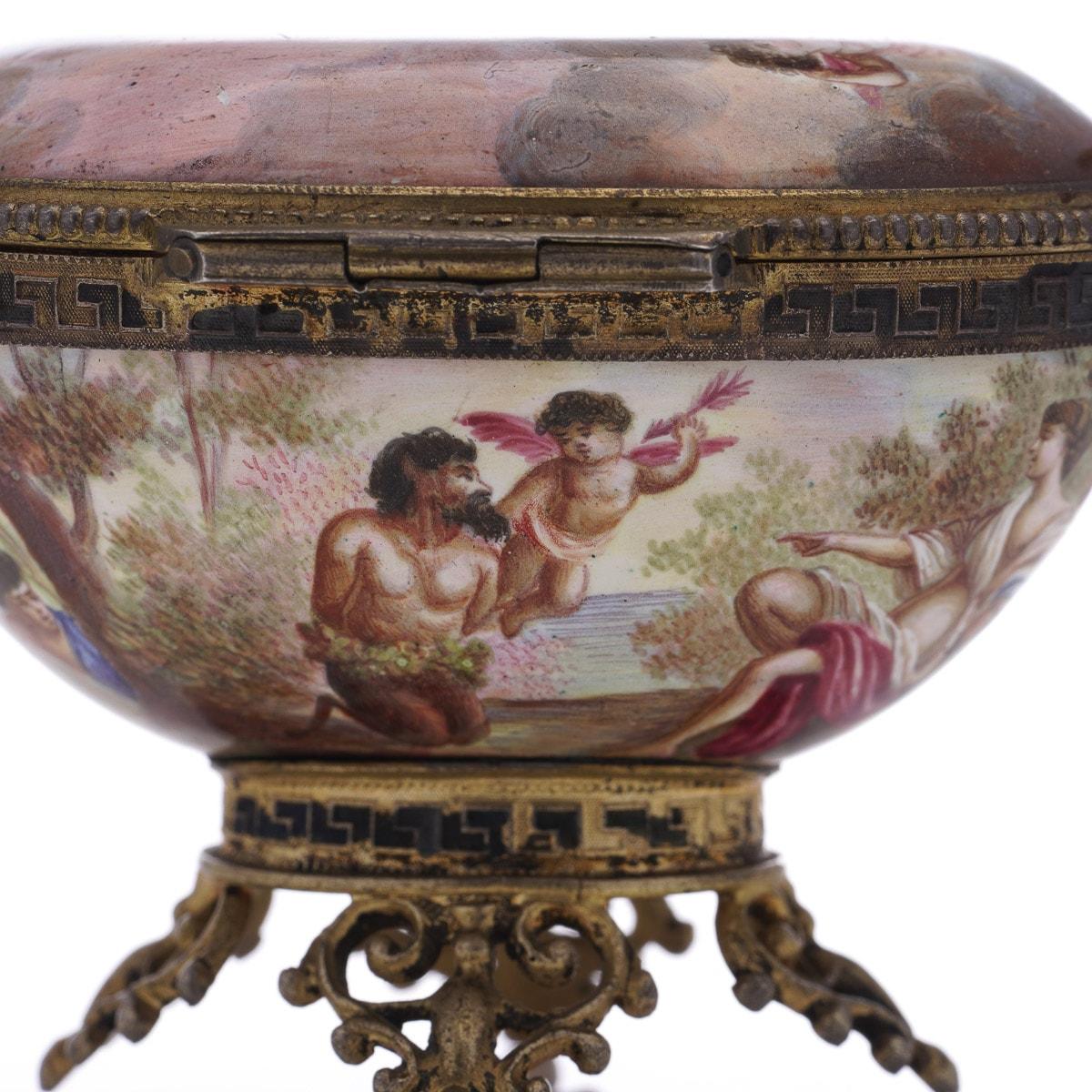 19th Century Austrian Solid Silver & Enamel Lidded Bowl, Vienna, circa 1870 For Sale 7