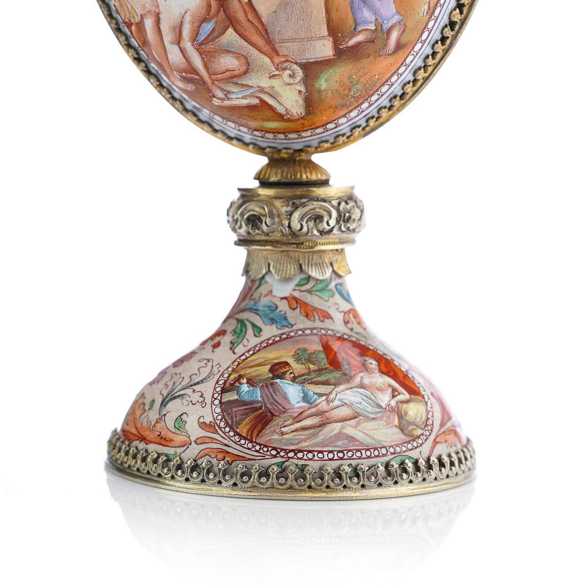 19th Century Austrian Solid Silver & Enamel Vase, Hermann Bohn, C.1880 7
