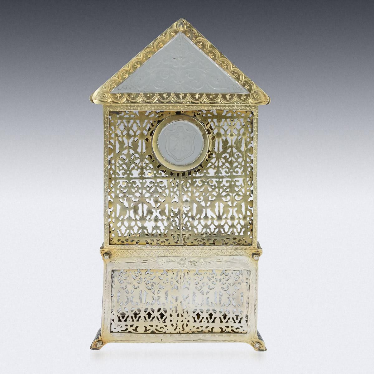 Austrian Solid Silver-Gilt and Enamel Reliquary by Rudolf Linke, circa 1890 For Sale 1