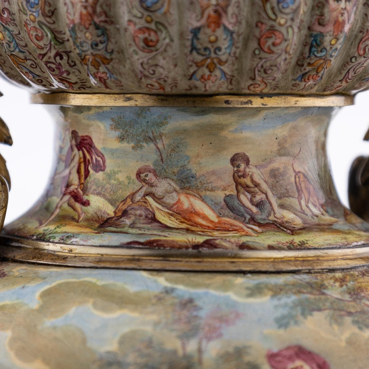 19th Century Austrian Solid Silver-Gilt & Enamel Vase, Hermann Bohm c.1880 9