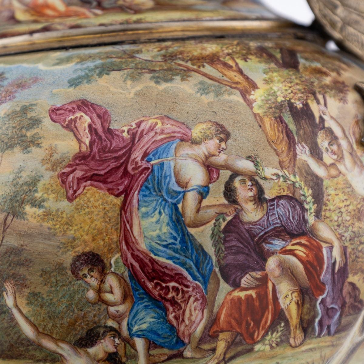 19th Century Austrian Solid Silver-Gilt & Enamel Vase, Hermann Bohm c.1880 12