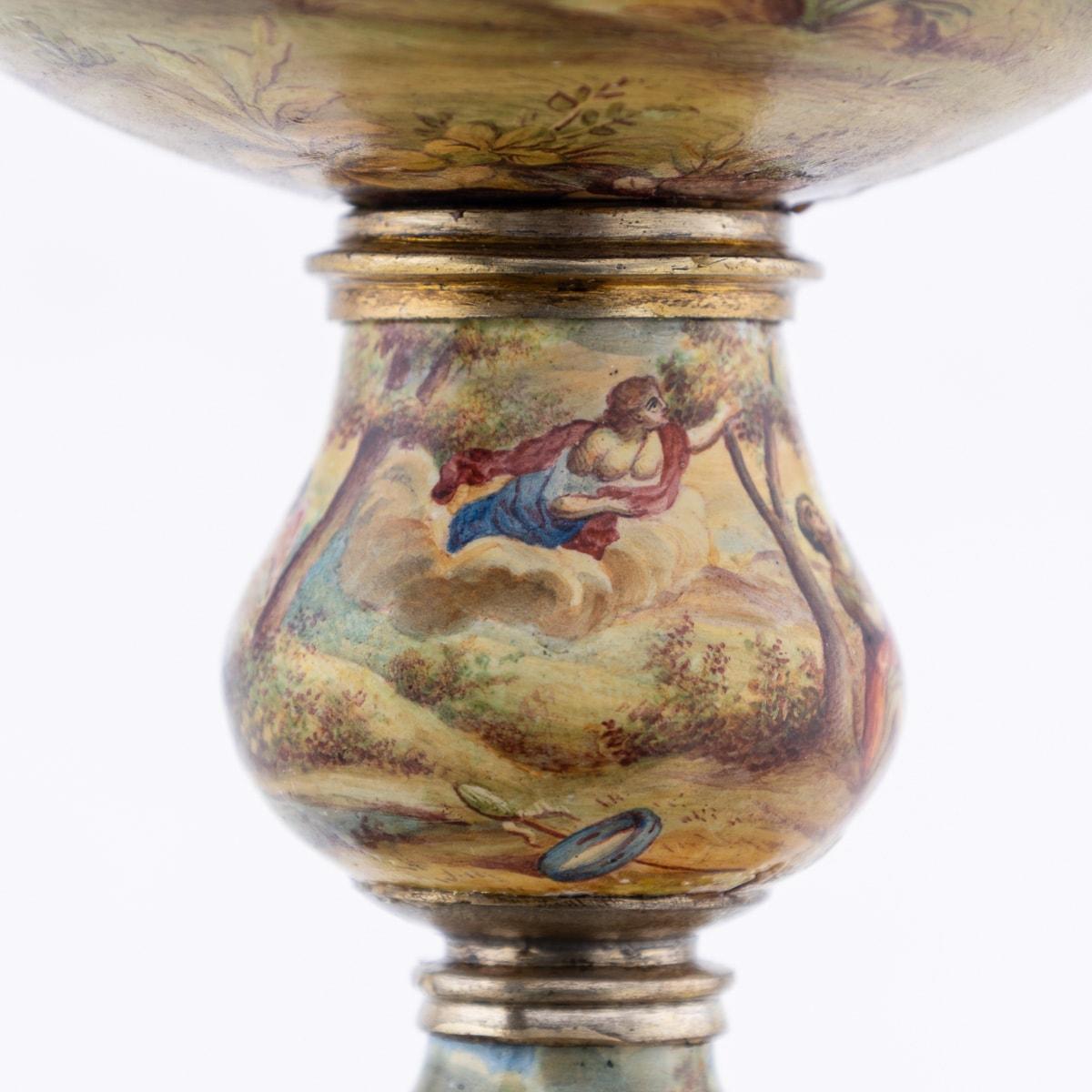 19th Century Austrian Solid Silver-Gilt & Enamel Vase, Hermann Bohm c.1880 For Sale 14