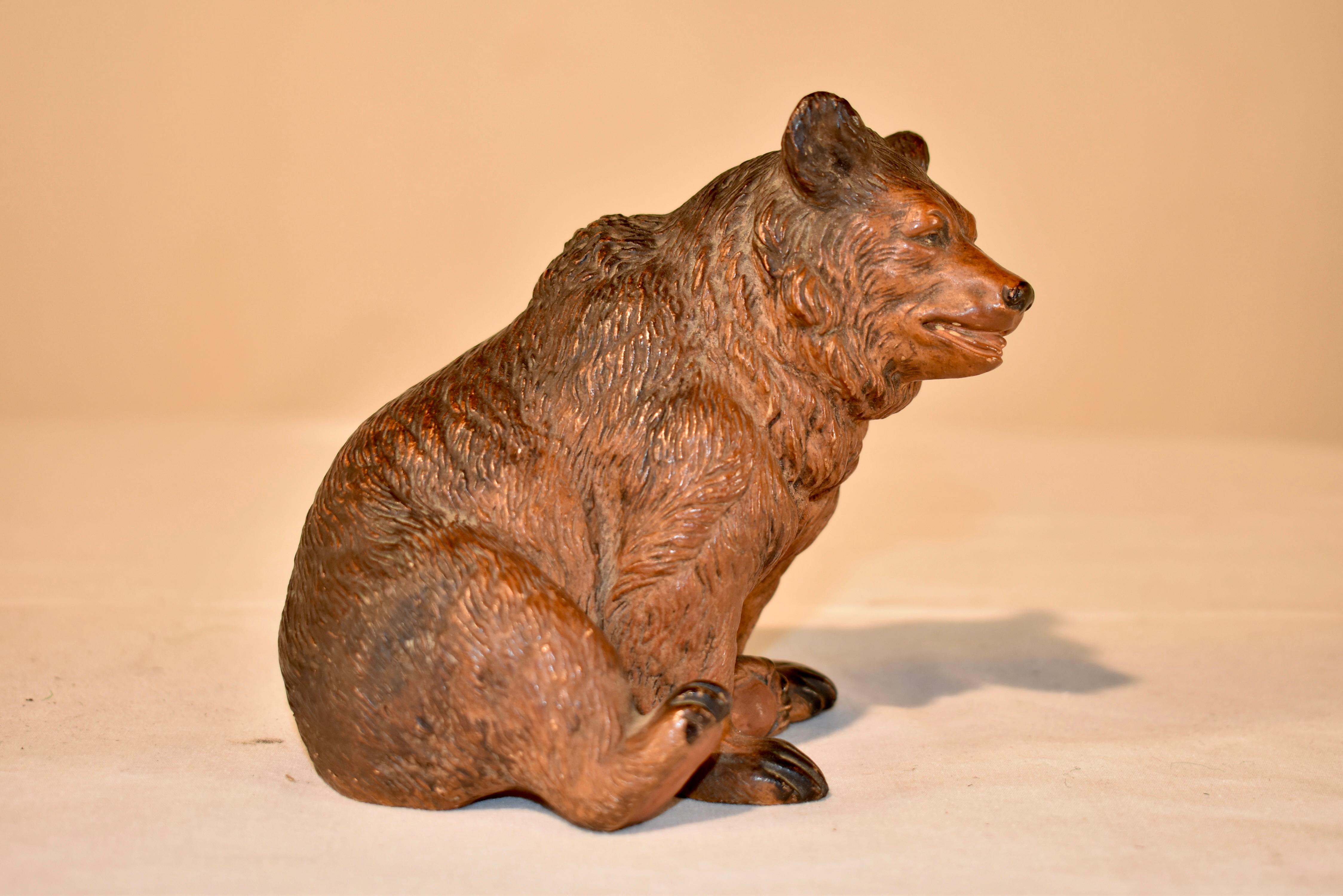19th Century, Austrian Terracotta Bear For Sale 1