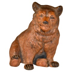 Antique 19th Century, Austrian Terracotta Bear