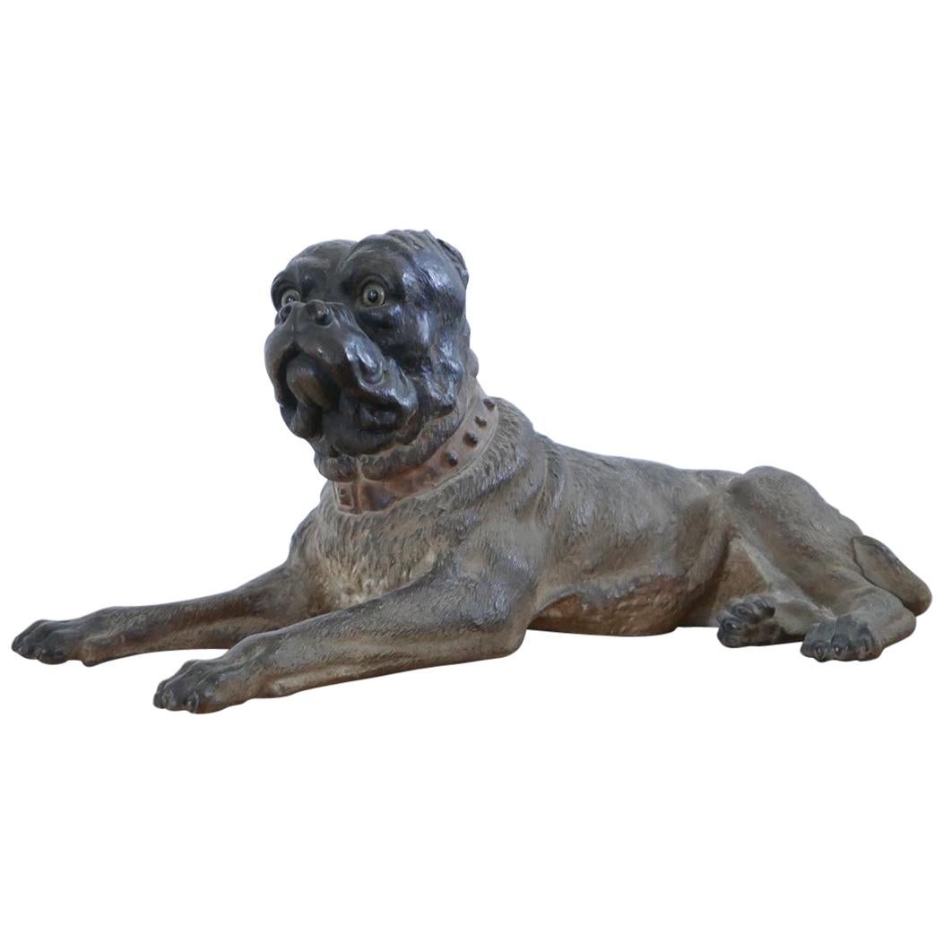 19th Century Austrian Terracotta Dog