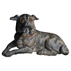 Österreichischer Terrakotta-Mops aus dem 19.