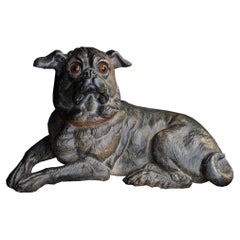 Used 19th Century Austrian Terracotta Pug   