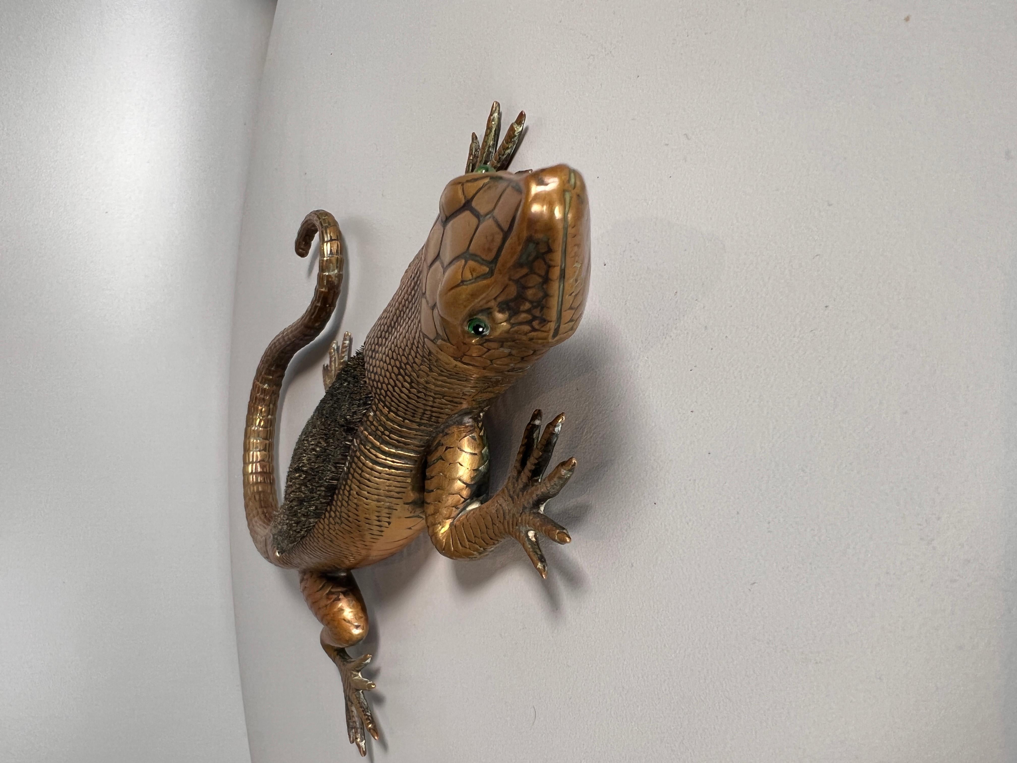 19th Century Austro-Hungarian Bronze Pen Wipe in the Form of a Lizard In Excellent Condition For Sale In London, GB