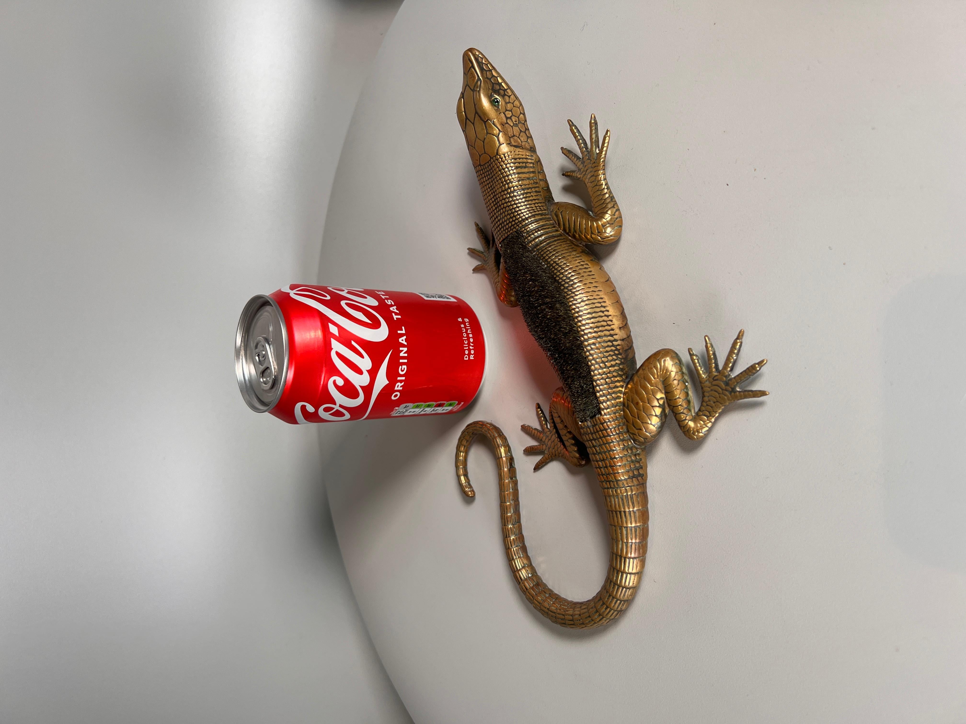 Late 19th Century 19th Century Austro-Hungarian Bronze Pen Wipe in the Form of a Lizard For Sale