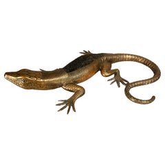 19th Century Austro-Hungarian Bronze Pen Wipe in the Form of a Lizard
