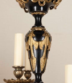 19th Century Austro-Hungarian Gilt and Ebonised Mahogany Chandelier