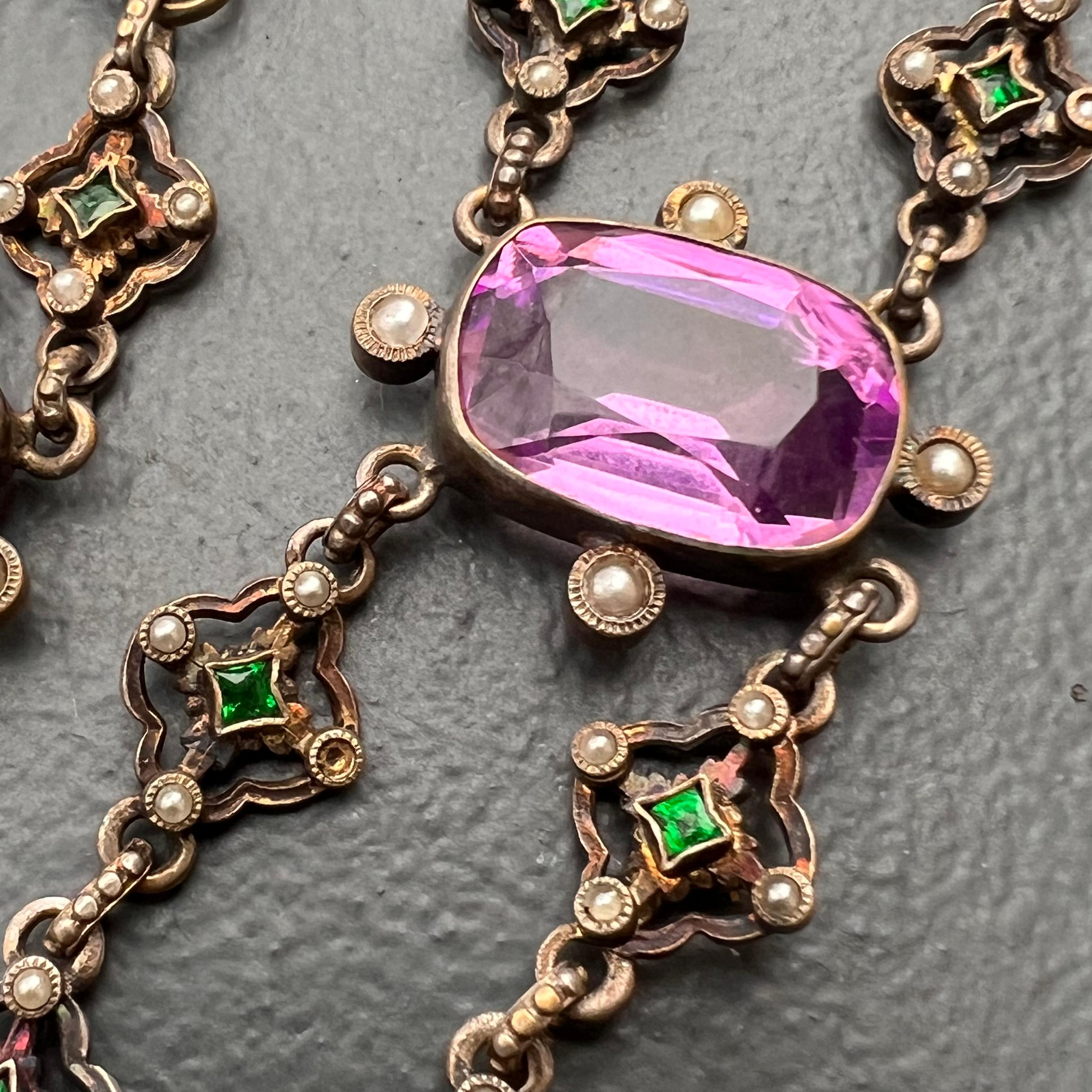 Collier de pâte de verre austro-hongrois du 19ème siècle en vente 8