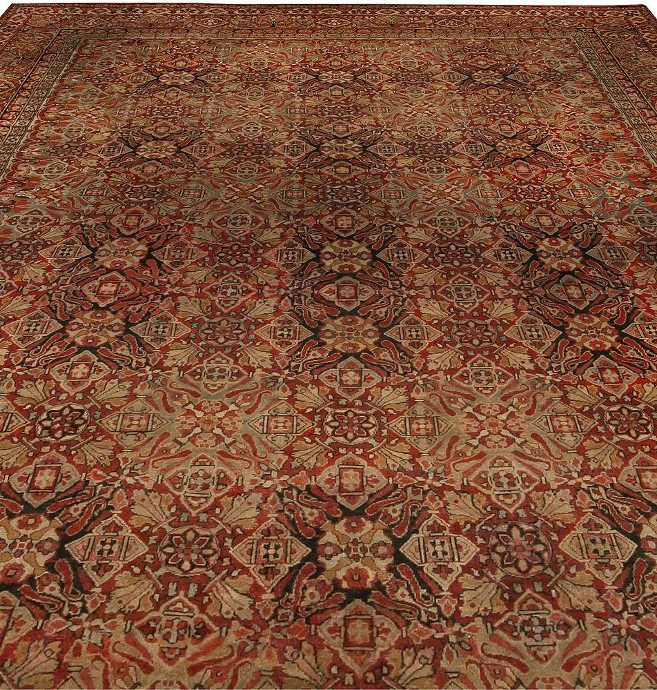 19th Century Indian Amritsar Botanic Wool Carpet In Good Condition For Sale In New York, NY