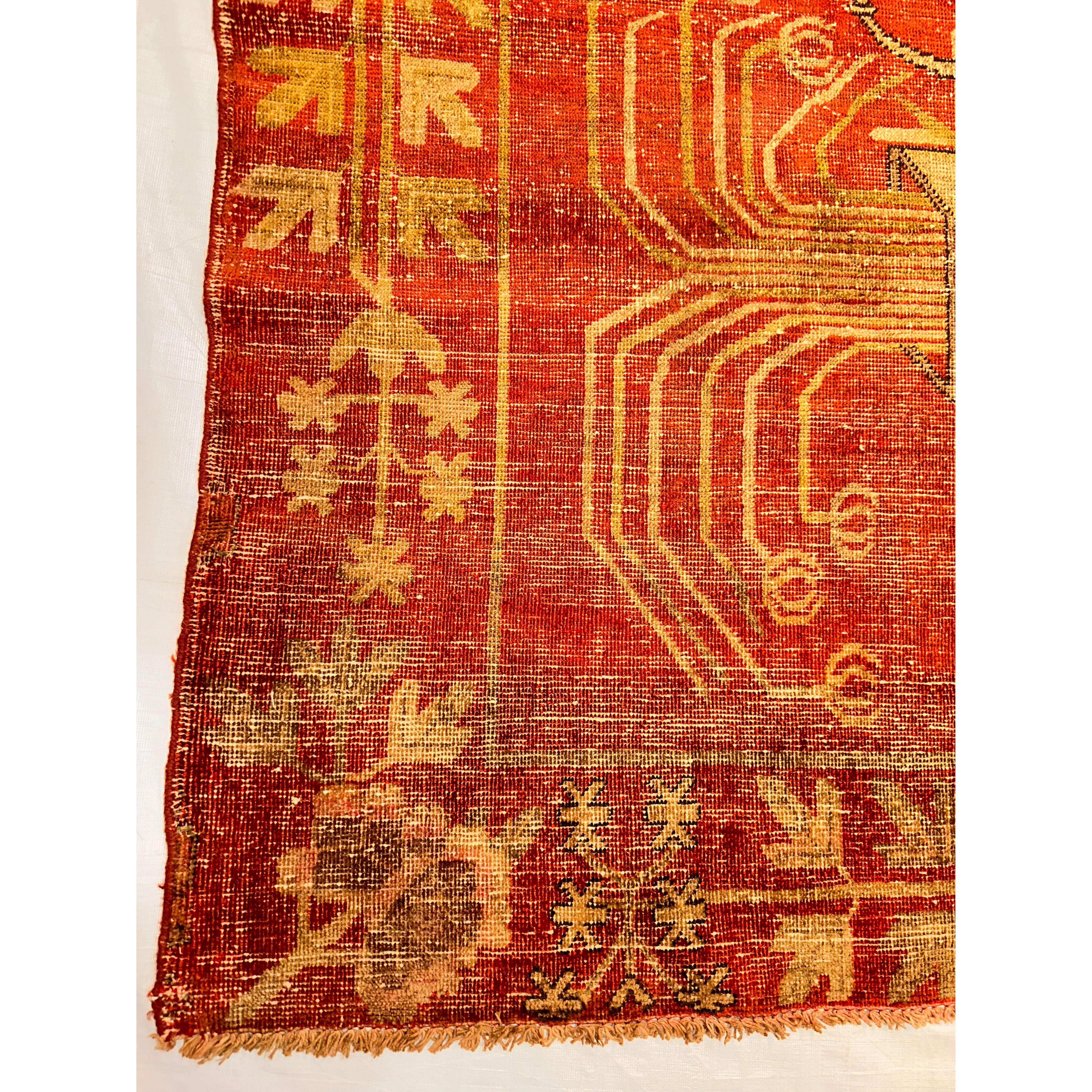 Authentischer orientalischer Samarkand-Teppich des 19. Jahrhunderts (Empire) im Angebot