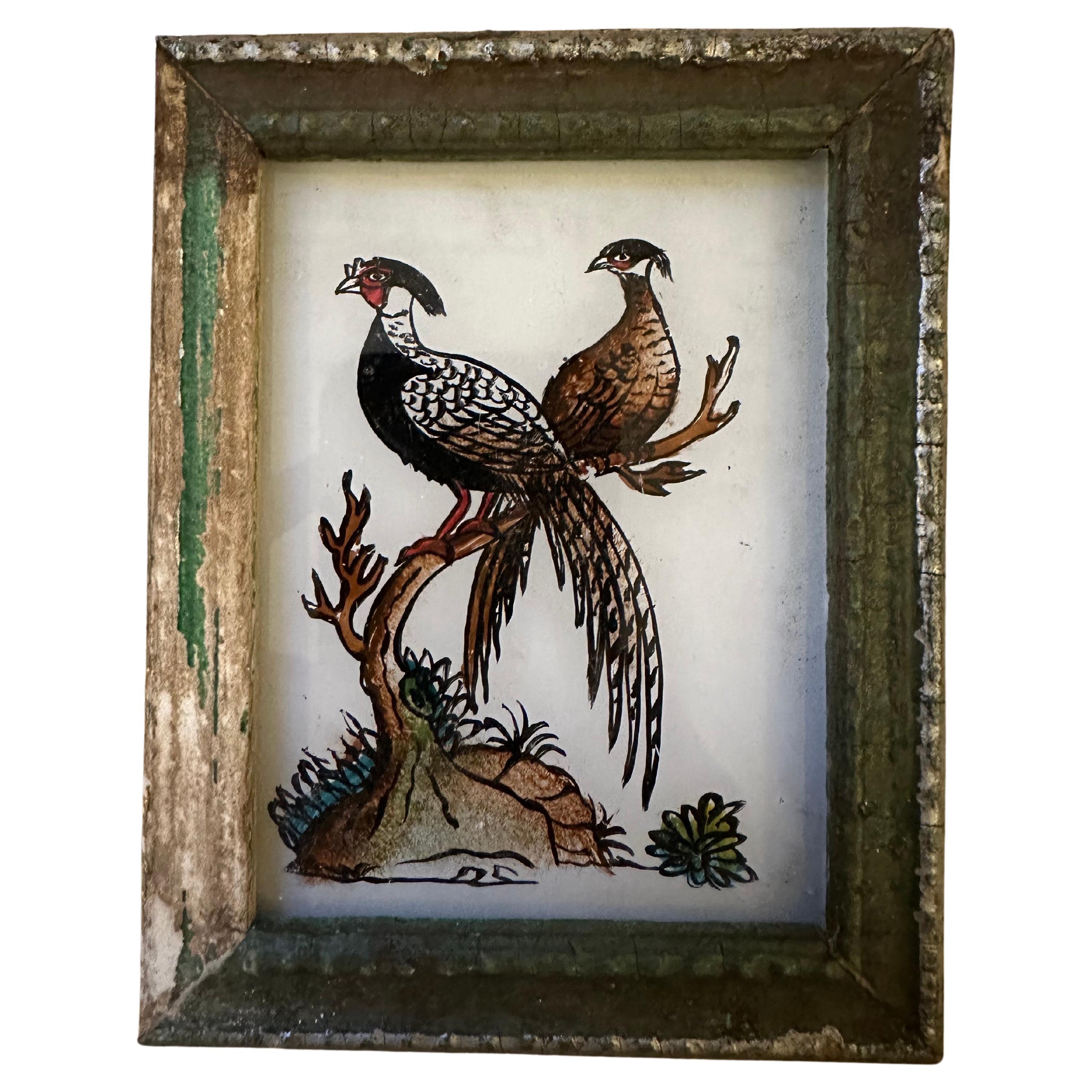 Avian Collection des 19. Jahrhunderts: Set von fünf exquisiten Vogelgemälden (Handbemalt) im Angebot