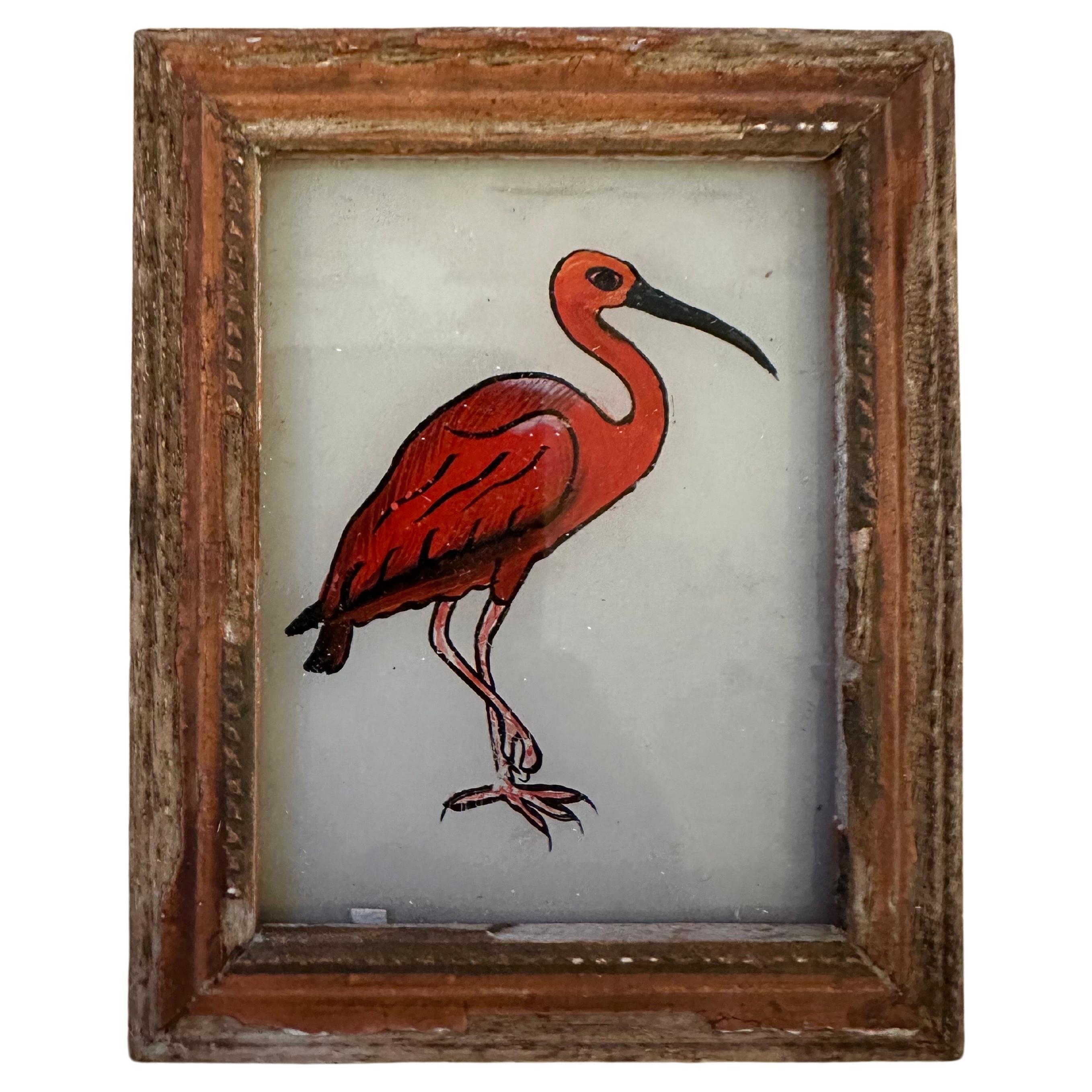 Avian Collection des 19. Jahrhunderts: Set von fünf exquisiten Vogelgemälden (Glas) im Angebot
