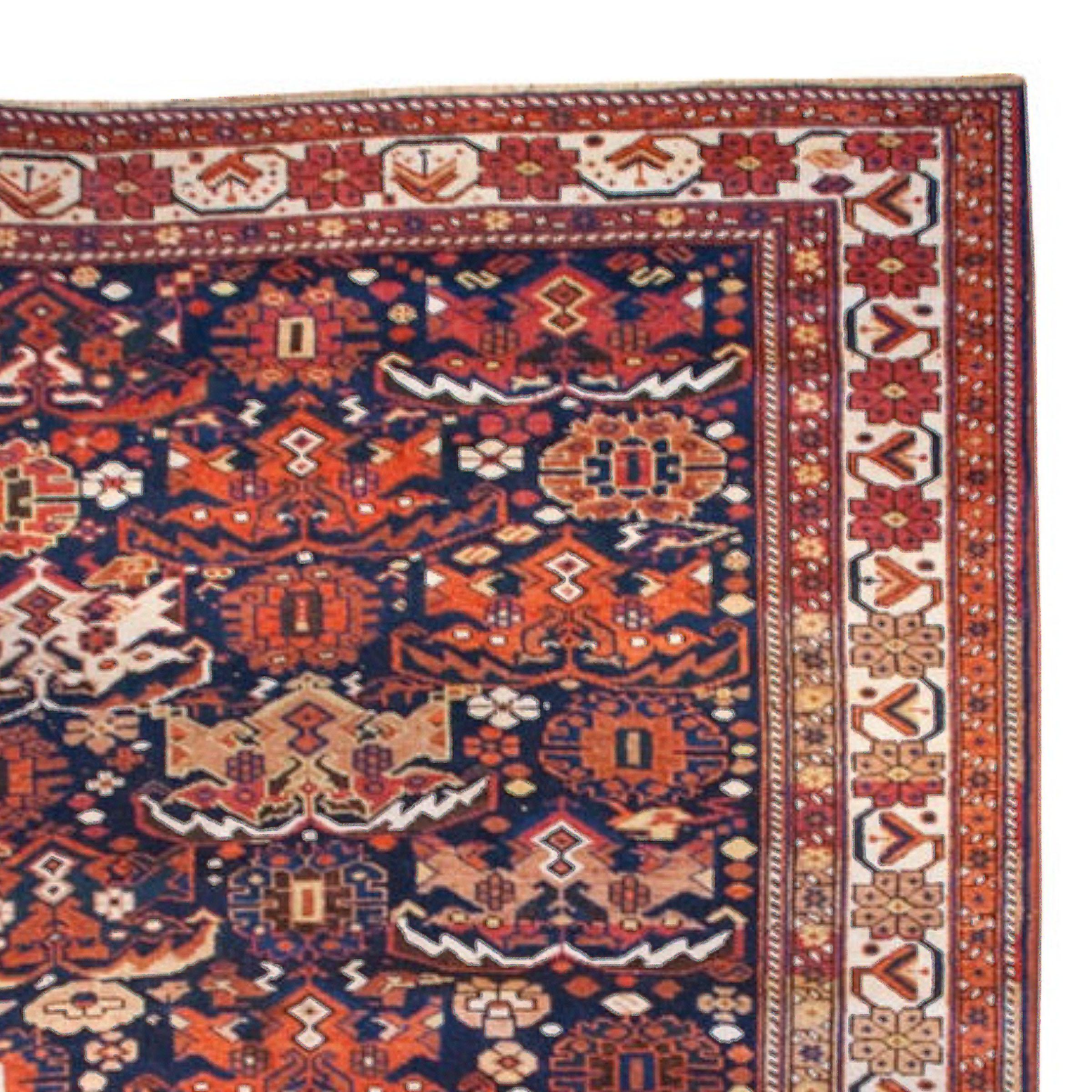 19th Century Afshar Carpet In Good Condition For Sale In Chicago, IL