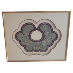 19th Century Silk/Satin Embroidered Baby Collar