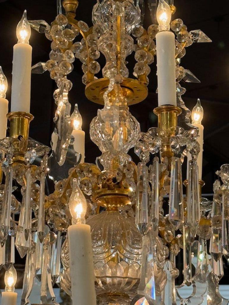 Lampadario in cristallo e bronzo Baccarat del XIX secolo in vendita 1