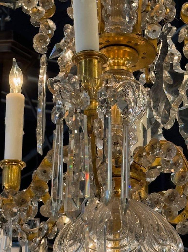Lampadario in cristallo e bronzo Baccarat del XIX secolo in vendita 2